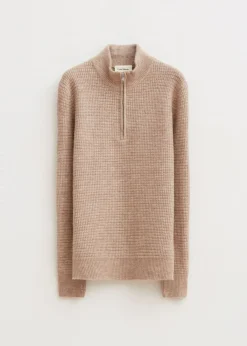 Gebreide half zip trui