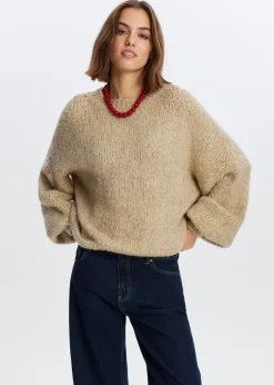 Gebreide lurex trui