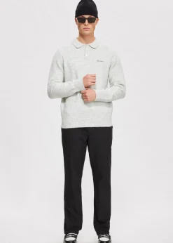 Gebreide polo met merk