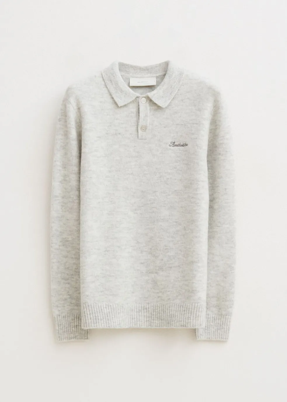 Gebreide polo met merk