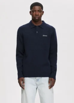 Gebreide polo met merk