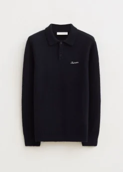Gebreide polo met merk