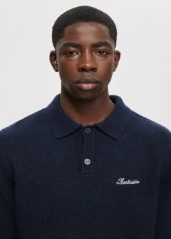 Gebreide polo met merk