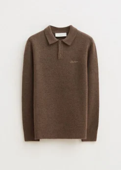 Gebreide polo met merk