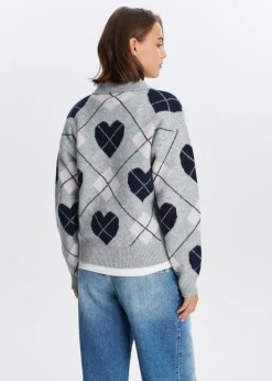 Gebreide trui met argyle print