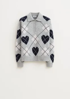 Gebreide trui met argyle print