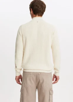 Gebreide trui met half zip