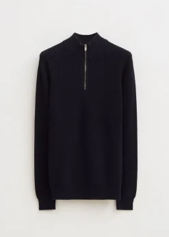 Gebreide trui met half zip