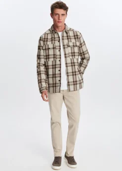 Geruit overshirt met knopen