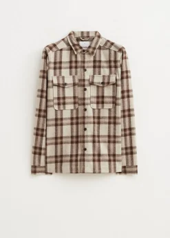 Geruit overshirt met knopen