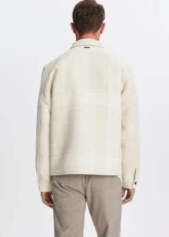 Geruite bouclé jas