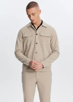 Gestreept resort overshirt
