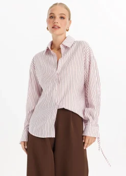 Gestreepte blouse met glitter
