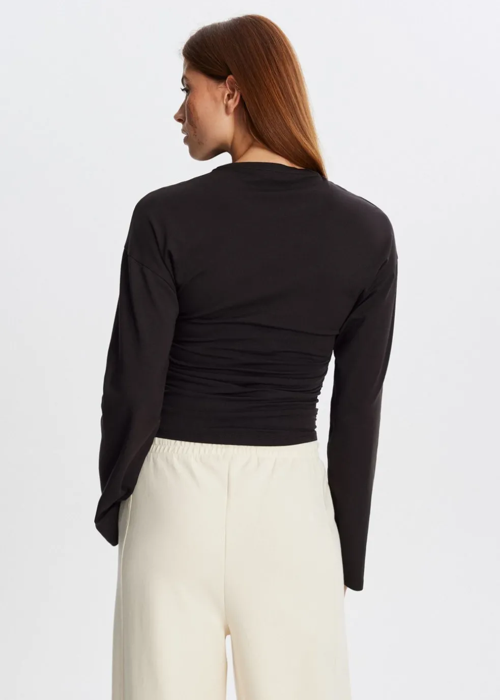 Getailleerd t-shirt met lange mouwen
