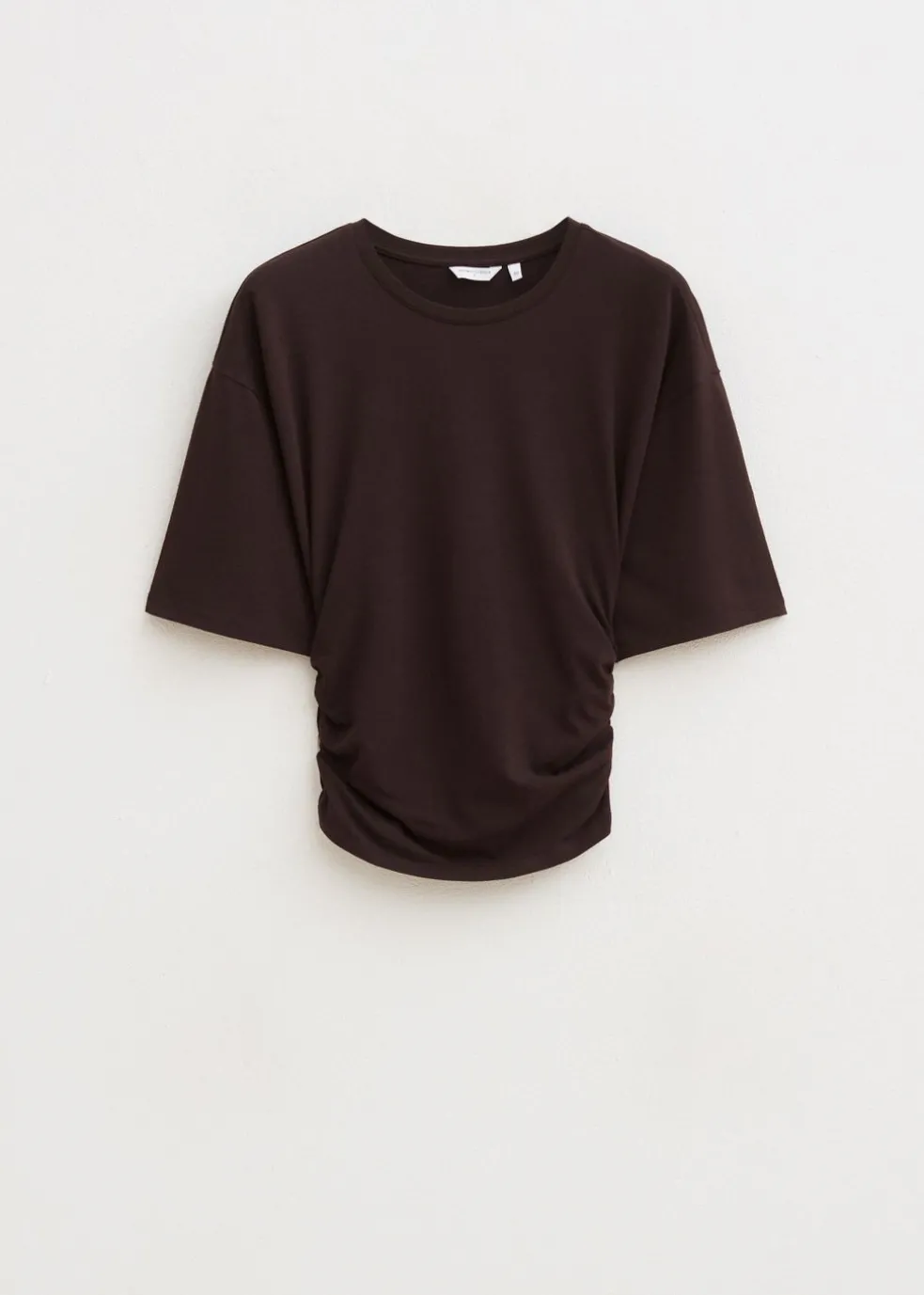 Getailleerd t-shirt met plooien