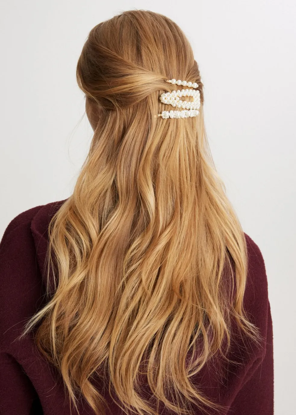 Haarclip set met parels