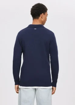 Half zip gebreide polo