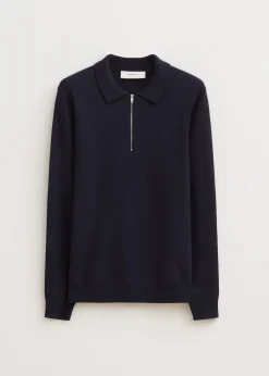 Half zip gebreide polo