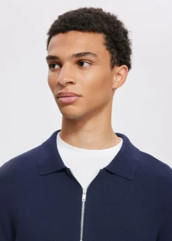 Half zip gebreide polo
