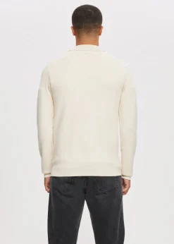 Half zip gebreide polo