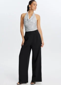Halter top met pailletten