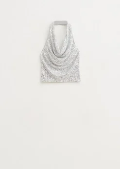 Halter top met pailletten