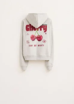 Hoodie met kersenprint