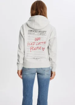 Hoodie met koffieprint