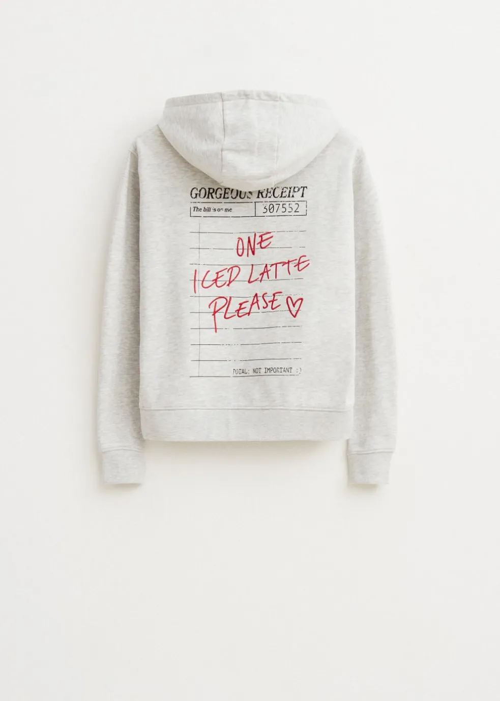 Hoodie met koffieprint