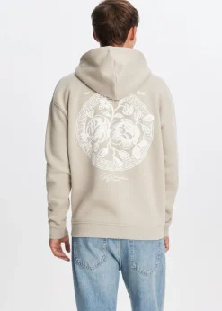 Hoodie met print bloemen