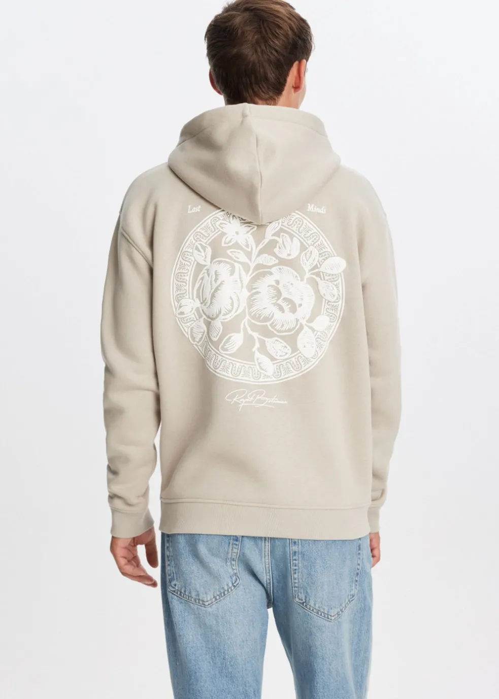 Hoodie met print bloemen