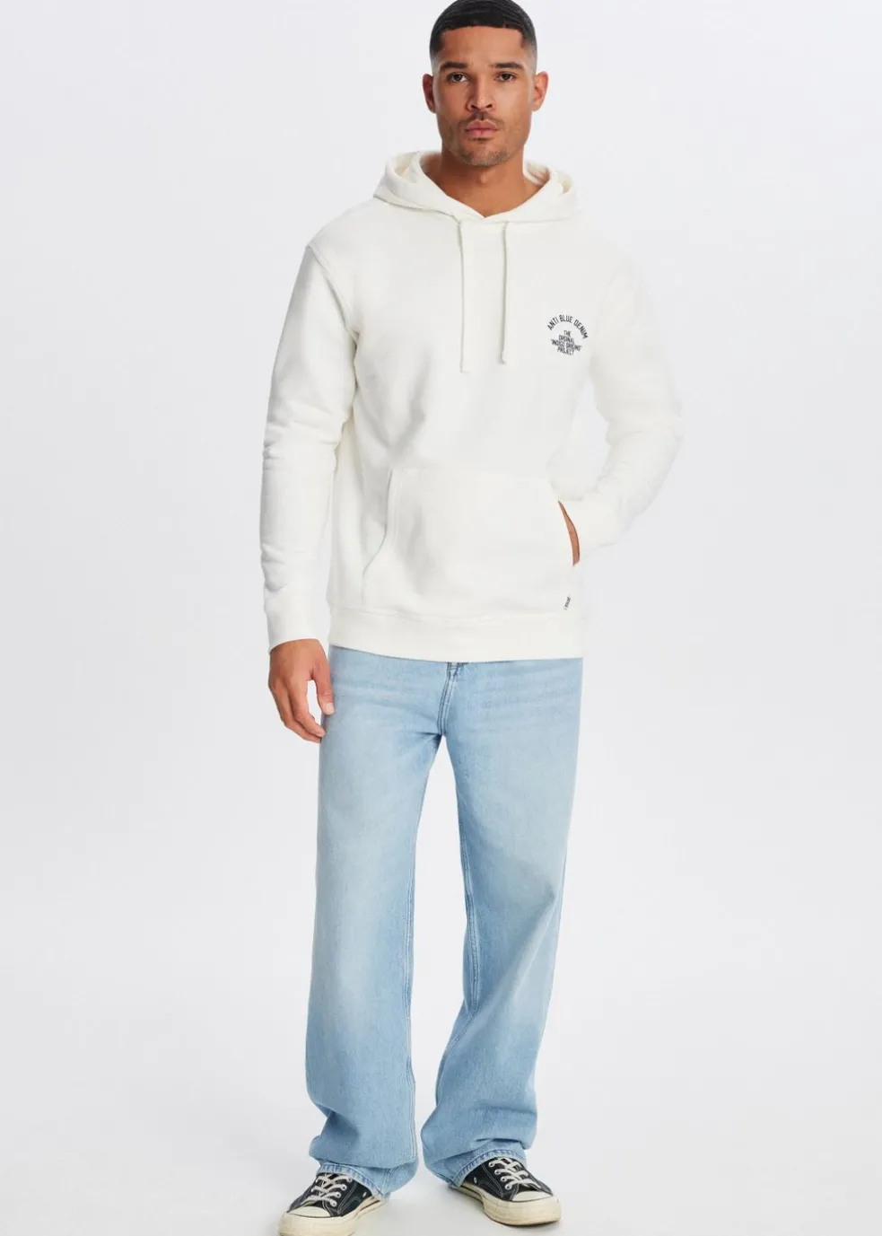 Hoodie met print bloemen