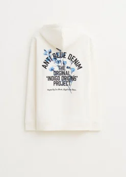 Hoodie met print bloemen