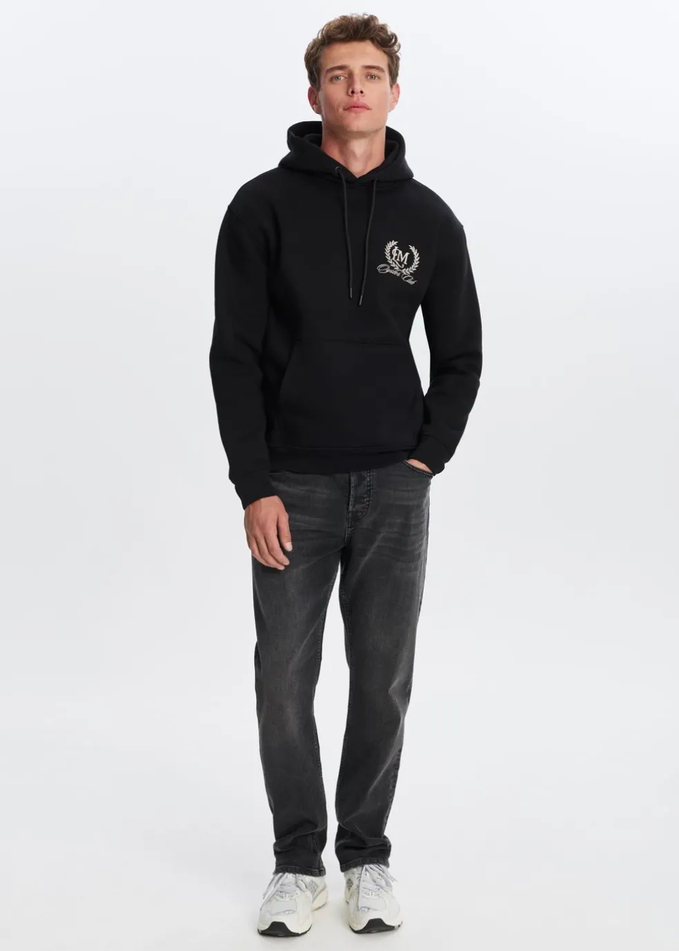Hoodie met print oester