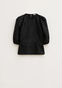 Jacquard top met strik