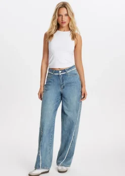 Jeans met kant