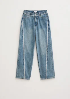 Jeans met kant