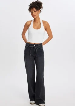Jeans met riem