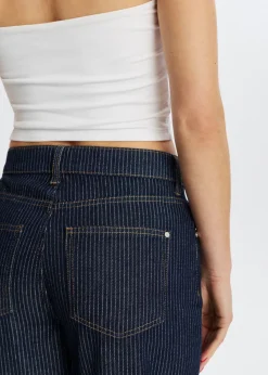 Jeans met strepen