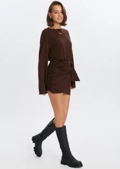 Jurk met knoopdetail
