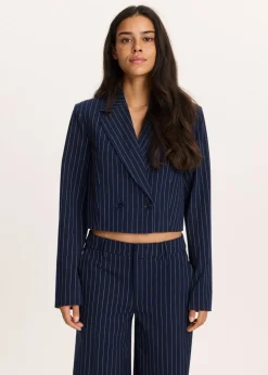 Korte blazer met strepen