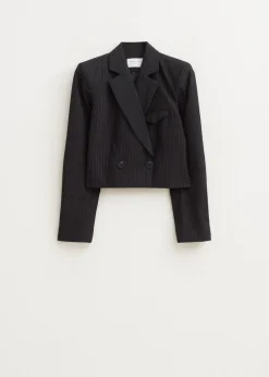 Korte blazer met strepen