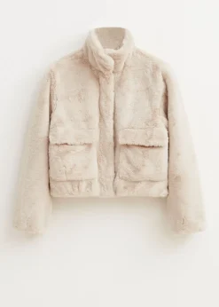 Korte faux fur jas