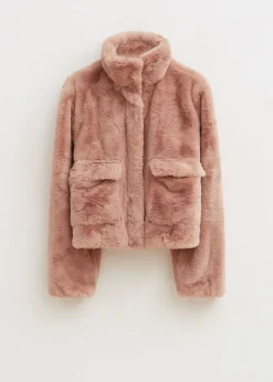 Korte faux fur jas