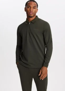 Lange mouwen polo met rits