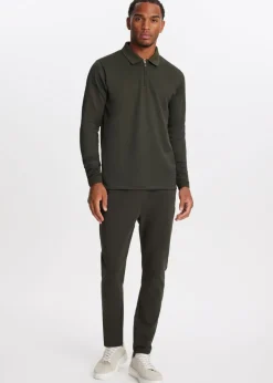 Lange mouwen polo met rits