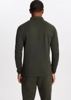 Lange mouwen polo met rits