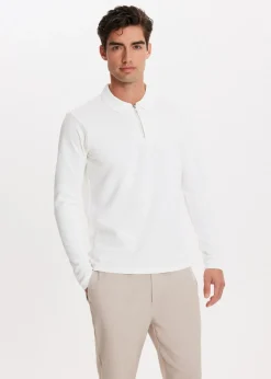 Lange mouwen polo met rits