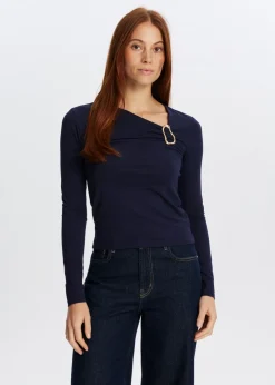 Longsleeve met gespdetail