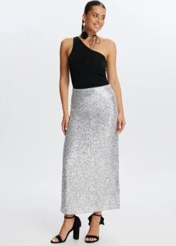 Maxi rok met pailletten